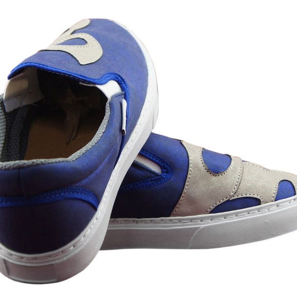 MEN'S PRINTED CANVAS SNEAKERS "BLUE" MASKED - Picture 3 of 5